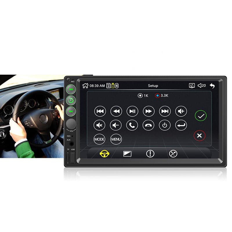 Radio Doble Din Para Auto Con Pantalla Led Touch Y Control Remoto