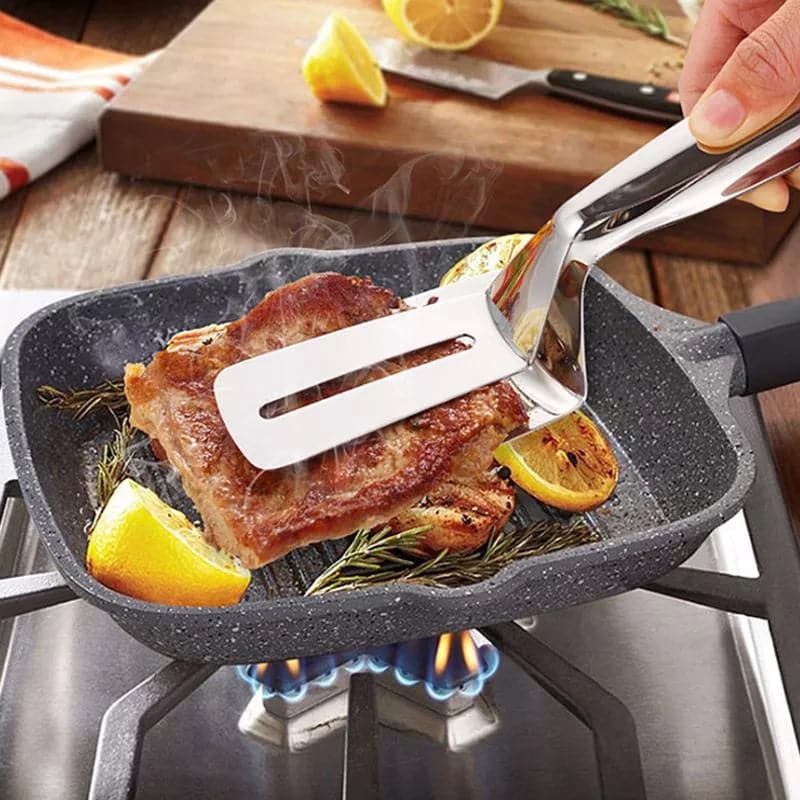 PINZA PARA BARBACOA Y COCINA 3 EN 1 DE ACERO INOXIDABLE