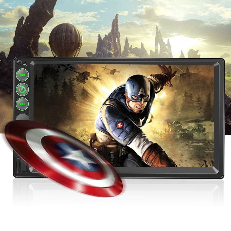 Radio Doble Din Para Auto Con Pantalla Led Touch Y Control Remoto