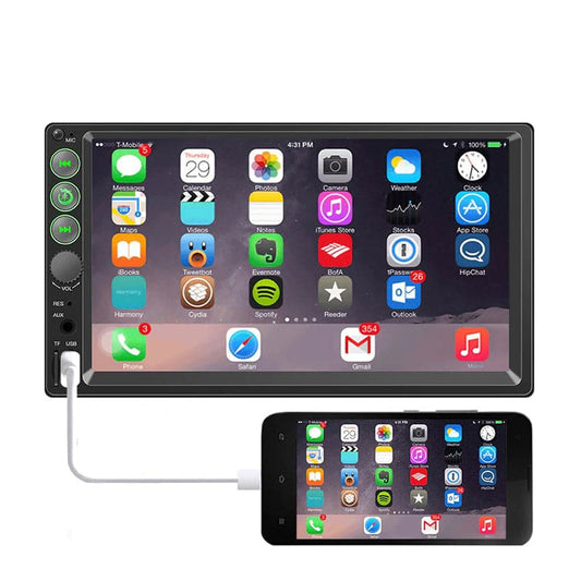 Radio Doble Din Para Auto Con Pantalla Led Touch Y Control Remoto